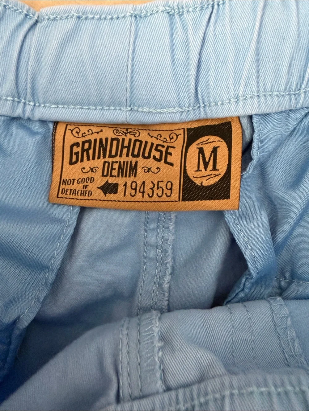 Grindhouse Denim Carolina Blue Utility Cargo Shorts Men’s Medium Streetwear